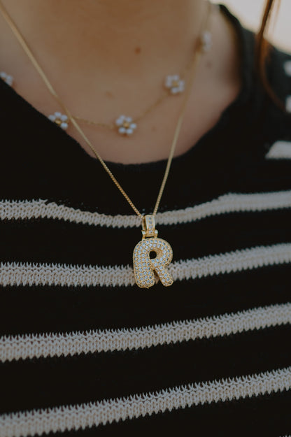 Bubble Initial Necklace