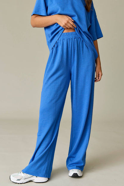 Layla Loose Fit Textured Knit Top and Pants Set