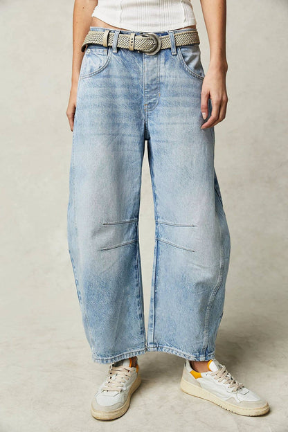 Slouchy Curved leg shape Barrel Jeans