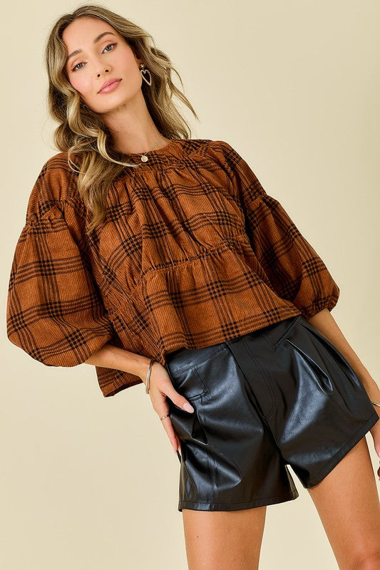 Rustic Plaid Top