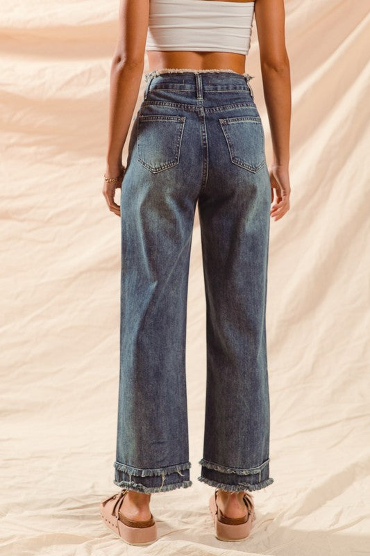 Wide Leg Dark Wash Jeans